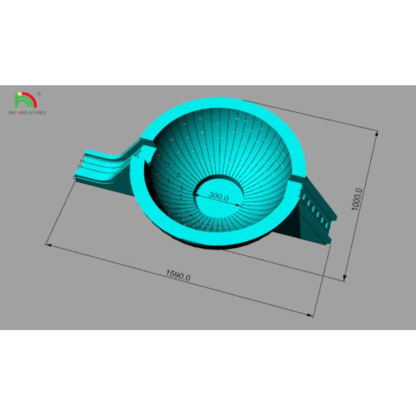 Large Inflatable Flushing Equipment Obstacle Course Inflatable Big Bowl Competitive Challenge