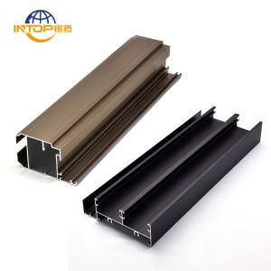 Sandblasting Bronze Anodized Window Aluminium Profile Deep Processing