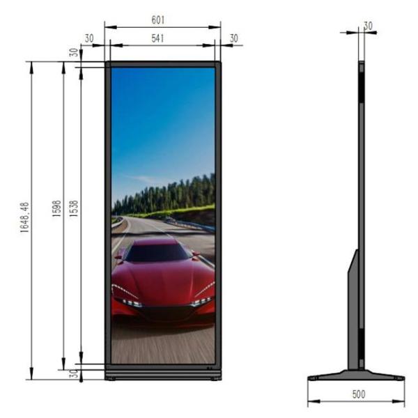 70 Inch Lcd Advertising Display 500cd/M2 Lcd Bar Screen Android 9.0