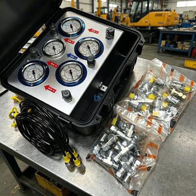 Portable Excavator Diagnostic Tool High Precision Hydraulic Gauge Test Kit