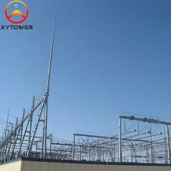 High Voltage Galvanized 220KV Power Transformer Substation Structures Electric Power Pole