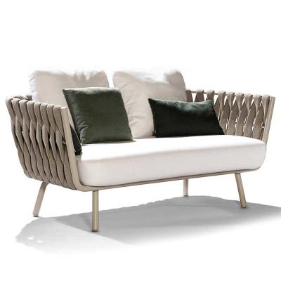 Do pátio exterior do jardim da mobília do lazer corda de alumínio Sofa Set do quadro