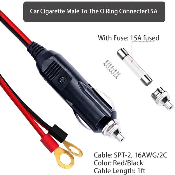 Personalização 10A Cigarette Lighter Aux Cable 2 portas de carregamento