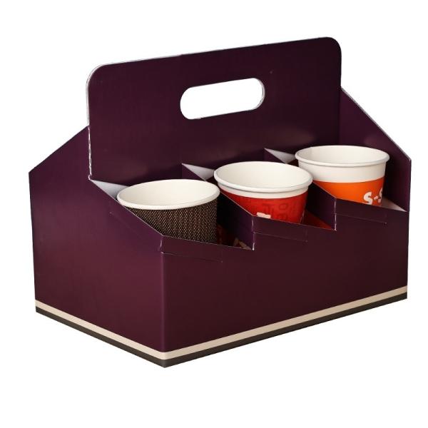 200*90*250 Customized Disposable Hot Drink Holder Coffee Paper Cup Takeout Cup Holder
