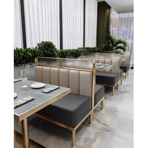 Leather Hotel Restaurant Furniture Marble Art Modern Booth Seating