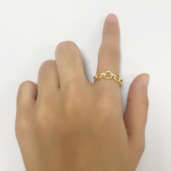 Forma delicada de la cadena CZ Diamantes Eternidad Anillos 925 de plata esterlina para joyería masculina