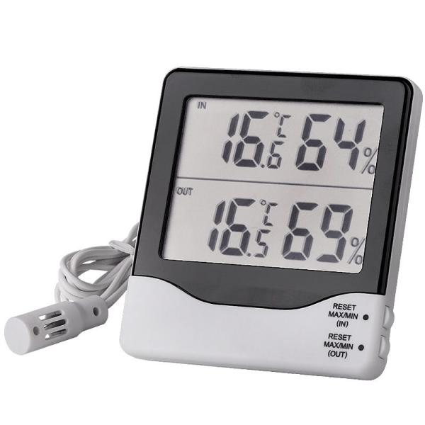 Digital Big LCD indoor outdoor thermometer hygrometer with MAX MIN CLEAR