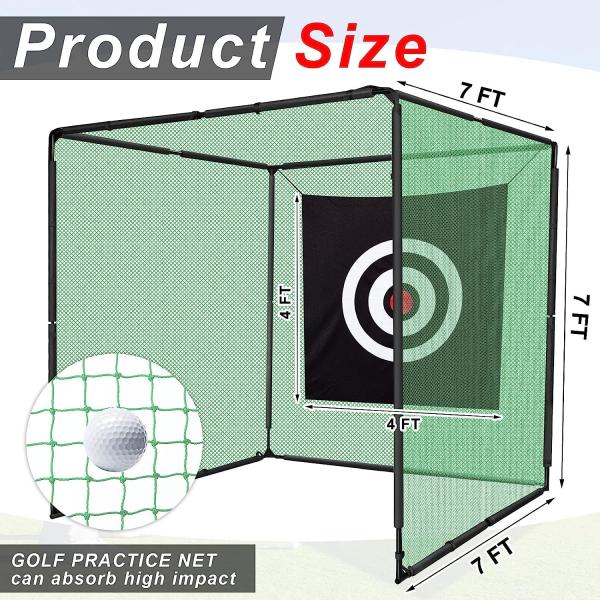 Golf Hitting Cage Practice Aid For Outdoor, Golf Practice Net, Hitting Aids Nets, Portable Golf Impact Nets Cages