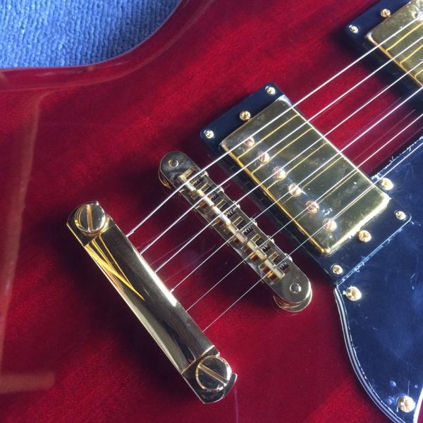 Custom Grand Solid Mahogany Body Electric Guitar Gold Hardware Tune-o-Matic Bridge