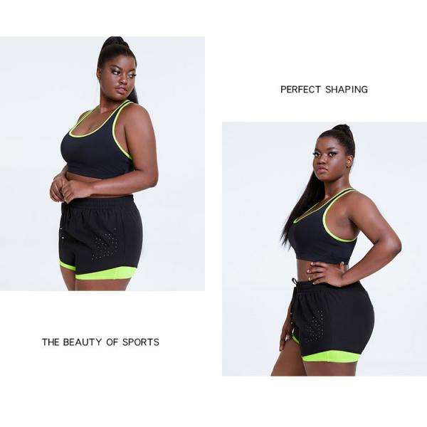 Richee Plus Size Racerback Sports Bra 5XL Seamless Yoga Bra Deep neck