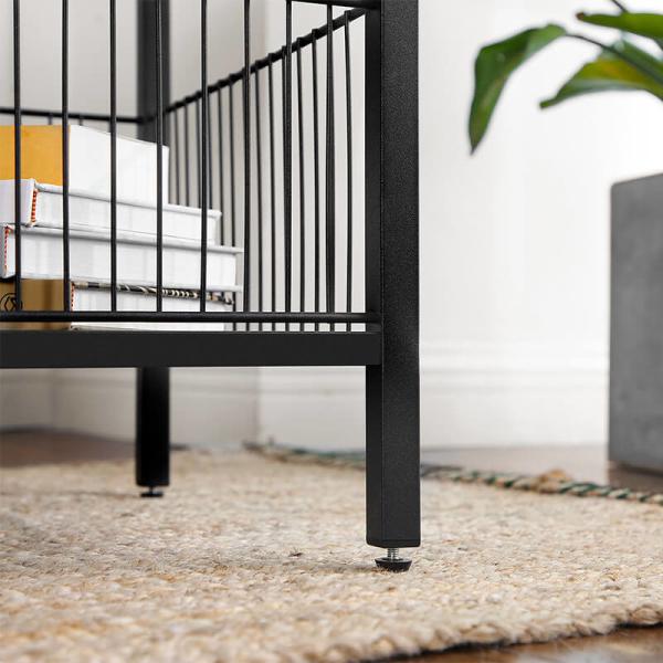 Side Table with Metal Basket for Sale, Industrial End Table, Small Side Table, LET35BX