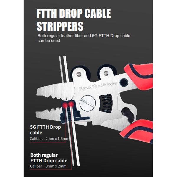 9-In-1 Optical Fiber Stripper Fiber Optic Pliers Optical Cable Stripper