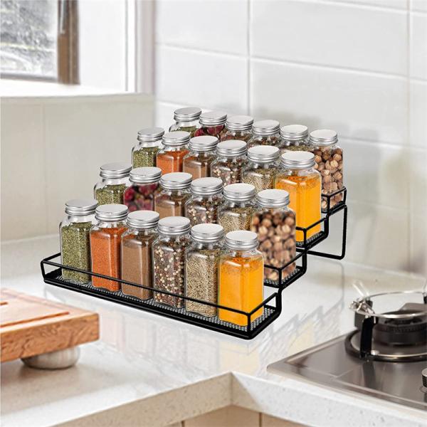 28.8*15.5*29.8cm Lacquer Spice Rack Organizer for Kitchen Countertop Bathroom Storage