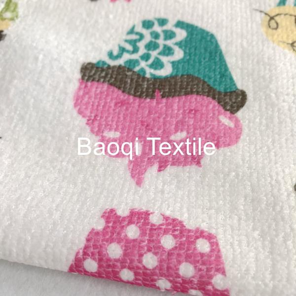 Single side printed 100% poly kitchen towels ,microfiber cake towels  kitchen cleaning rags size 40cm*60cm