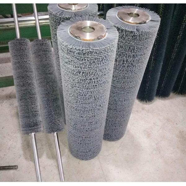 Nettoyage industriel Brosses à rouleaux en fibres synthétiques au carbure de silicium Brosses à rouleaux cylindriques