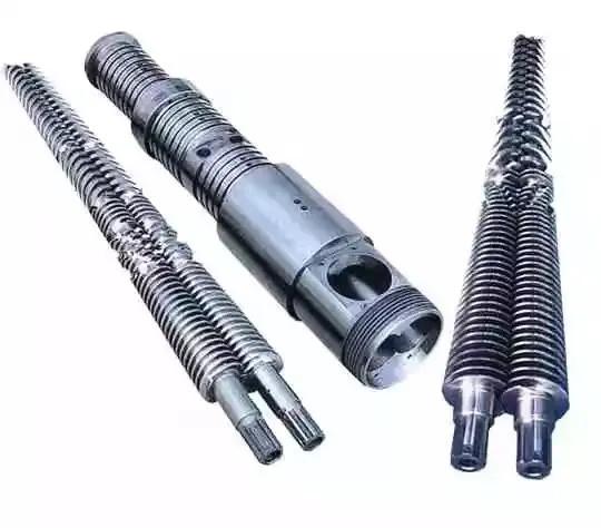 51/105 65/132 80/156 Nitrided Conical Twin Screw Barrel For Extruder Machine