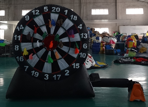 Giant Inflatable Football Dart Board Outdoor Sports Games Black And White Color