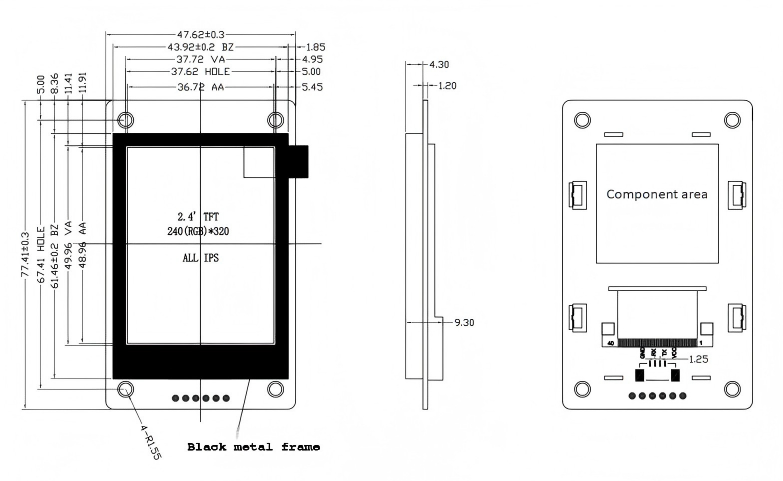 YBN024EGU-S1 New HF Series 2.4-inch LCD Screen Intelligent Serial Port Screen Dynamic QR Code Industrial Control Display Screen