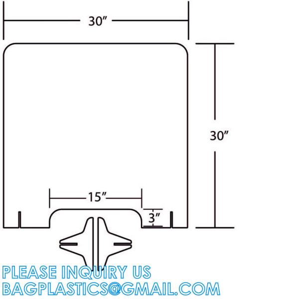 Portable Acrylic Sneeze Guard Shield Divider Perspex Screens Barrier Plastic Shield Counter, Social Distancing