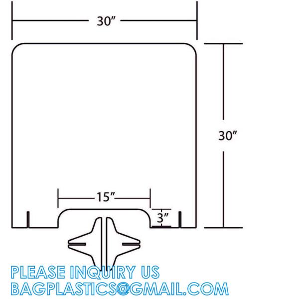 Portable Acrylic Sneeze Guard Shield Divider Perspex Screens Barrier Plastic Shield Counter, Social Distancing
