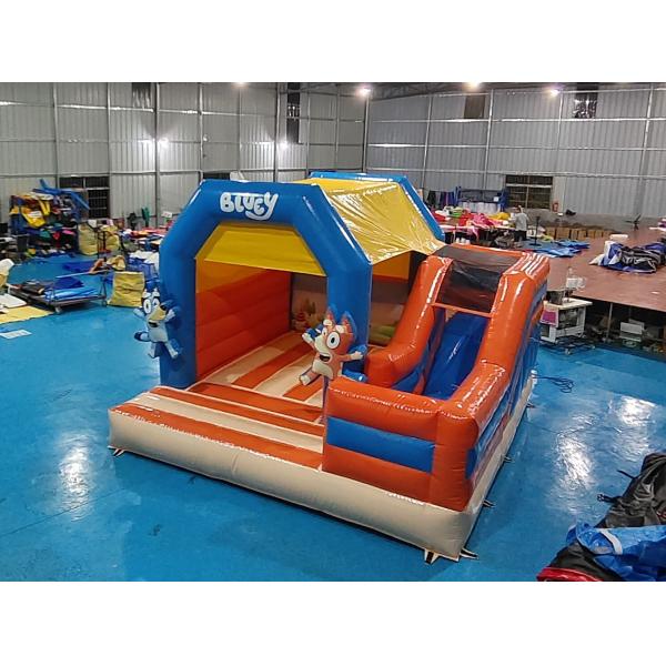 Устойчивый к пробоям Детский скачкообразный замок со слайд-собаками Мультфильм