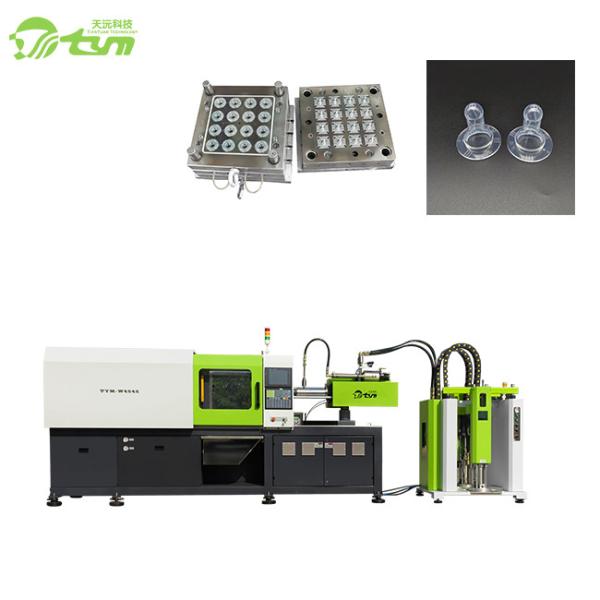 Máquina da modelação por injeção do bico LSR da chupeta do bocal da garrafa de alimentação do bebê do silicone do produto comestível de controle de computador