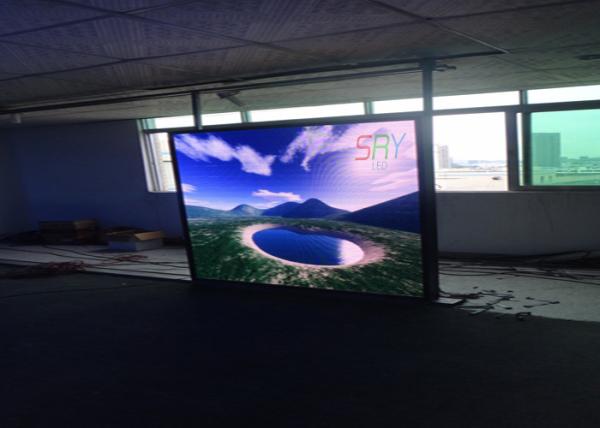 WIFI / 3G P10 RGB Indoor Fixed LED Display For Airport / Station , Full Color LED Screen