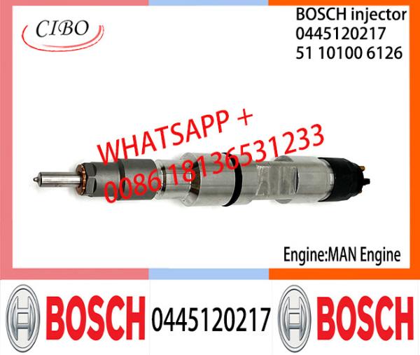 Conjunto original 0445120217 do injetor de combustível 51101006126 de BOSCH 0445120217 51101006126 para o HOMEM NEOPLAN TEMSA YOUNGMAN