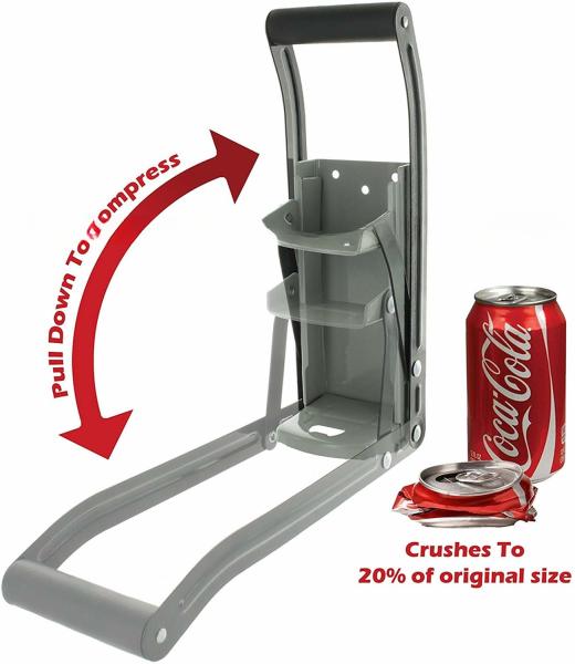 Wall Mount Easy Pull Lever Quality Made Save Room Steel Can Crusher