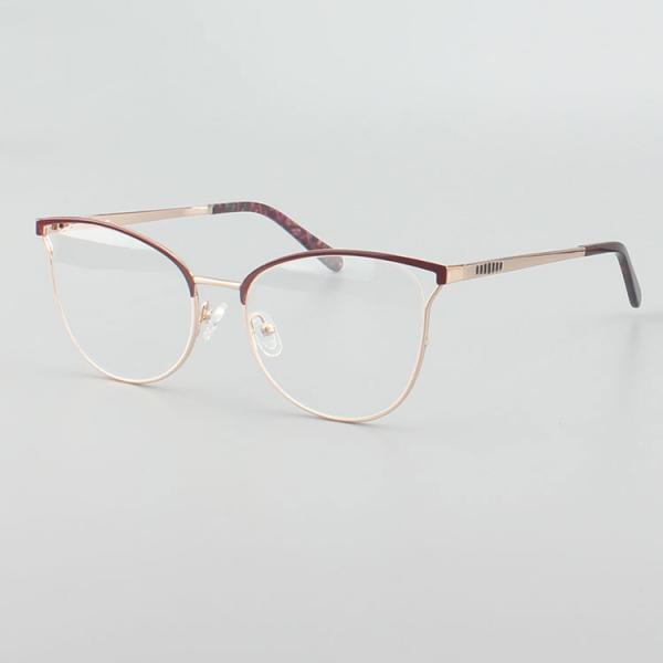 Classical Female Stainless Steel Metal Frame Cat Eye Glasses