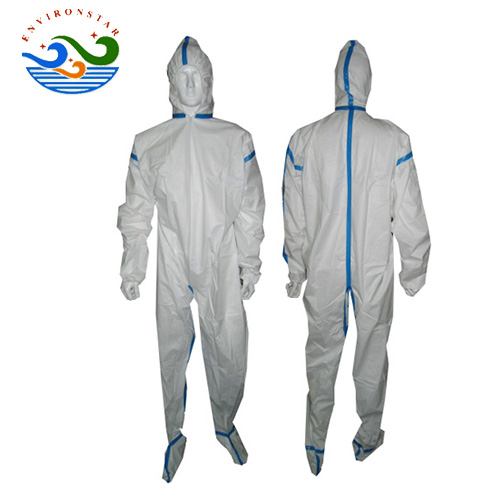 Hooded Waterproof Disposable Protective Coveralls For Doctor