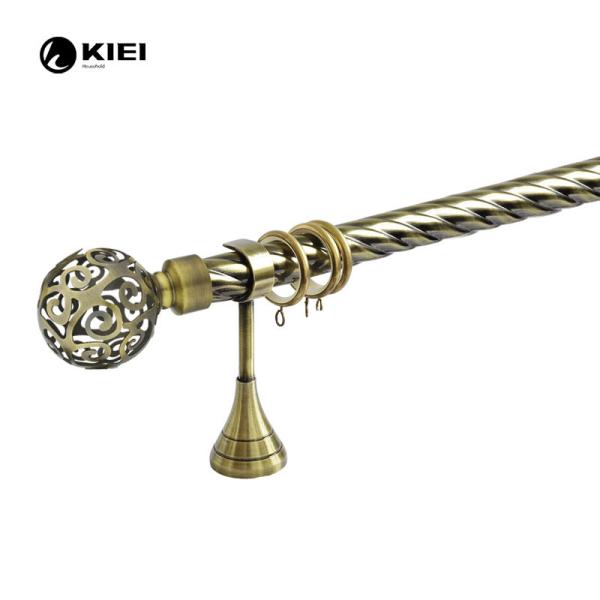 28mm Twist Curtain Rod Art Decor Style Two Decorative Ball Finials