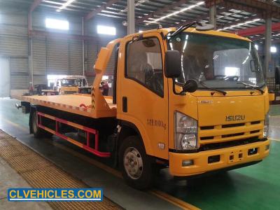 700P 190hp ISUZU Tow Truck Flatbed Recovery Truck 6300mm With ABS Brakes