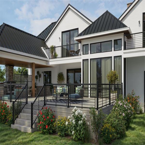 Panneau de clôture à lattes en aluminium XY-PF043 pour garde-corps d'escalier