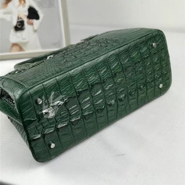 Authentic Crocodile Leather Women Top-handle Handbag Female Large Shoulder Bag Genuine Alligator Skin OL Lady Work Purse