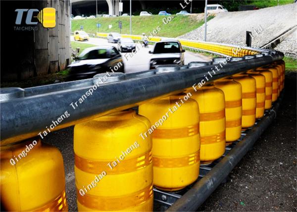 Roadway Traffic Safe Rolling Type EVA Safety Roller Barrier For Highway Guardrail