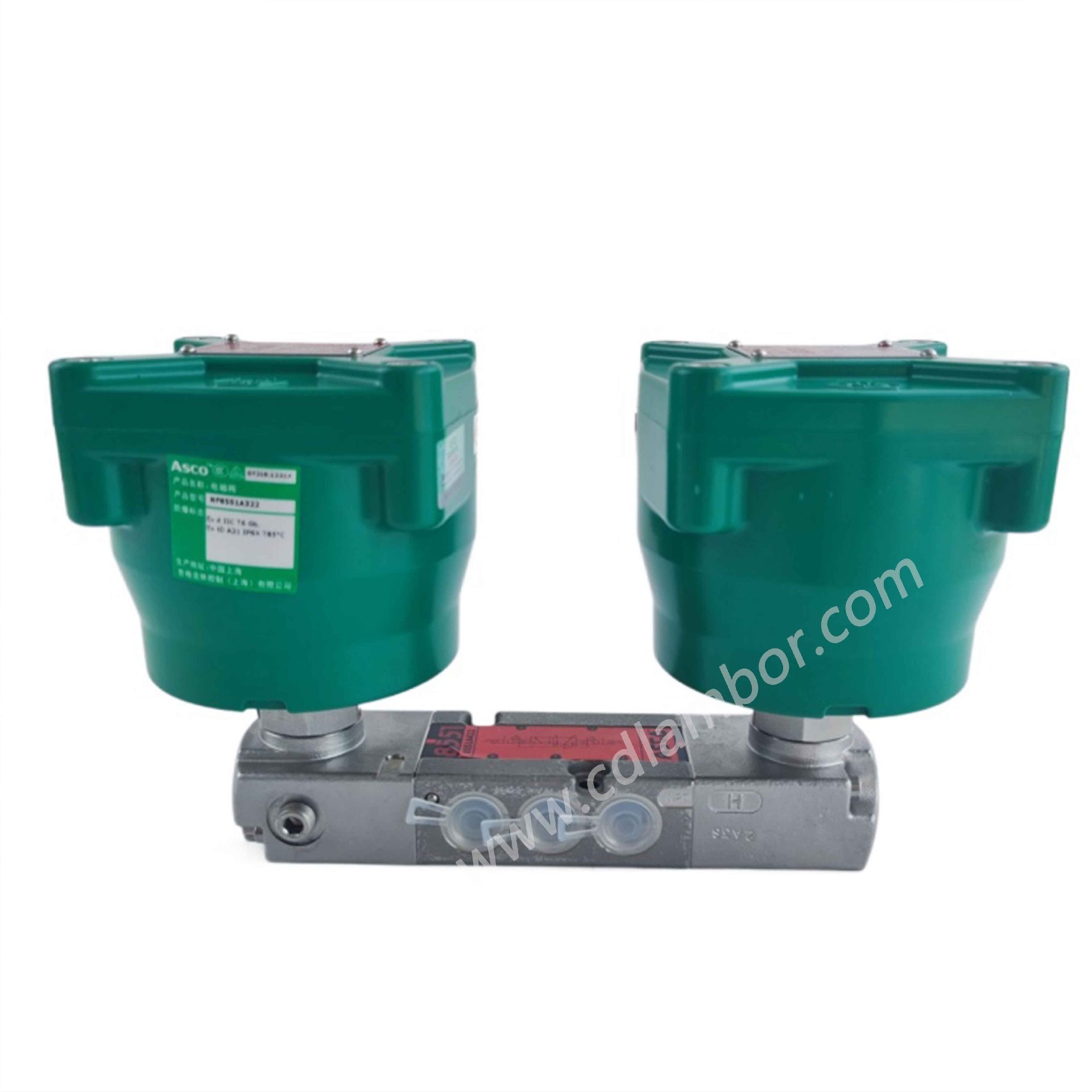 Asco NF8551A322 Solenoid Valve Double-Head Stainless Steel Flameproof Green Head Control Pneumatic