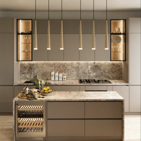Luxury Corner Glass Kitchen Display Cabinets Ready To Assemble Modern Storge Lacquer Cabinets Kitchen