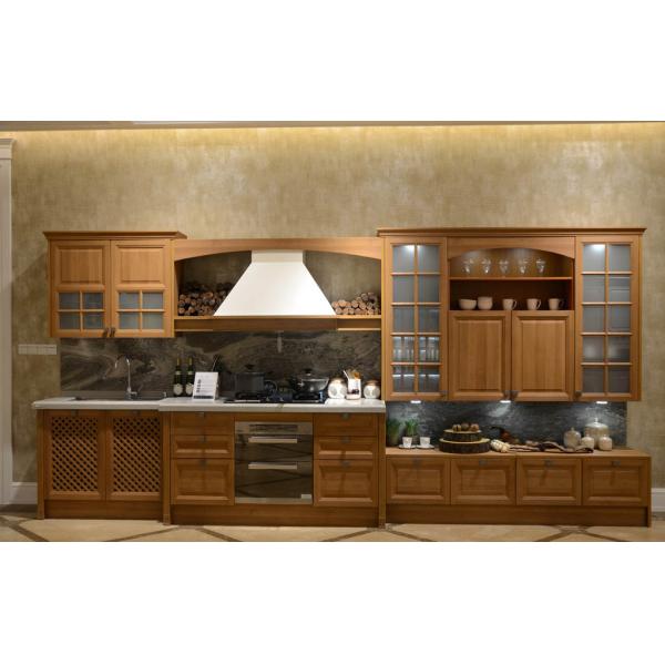 Customized Kitchen Classics Cabinet Doors Cnc Carved With Red Wood Grain Color