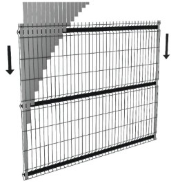 Diseño en 3D 60x60mm cerca de metal curvado para el jardín