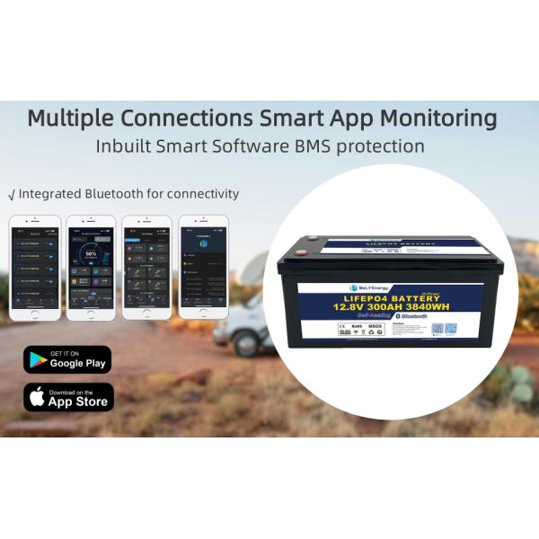 Портативный IP65 водонепроницаемый компактный дизайн 12.8V 300Ah LiFePO4 Солнечная литийная батарея