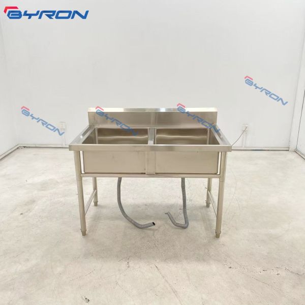 Customization Stainless Steel Sink Bench Commercial Sink Bench With Splashback