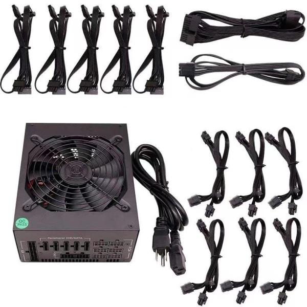 12v ETH Asic Miner Power Supply , Ethereum Mining Psu 1600w