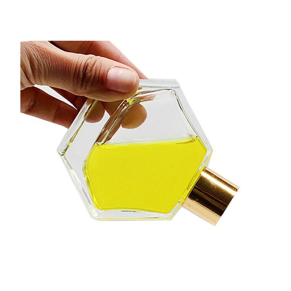 garrafa sextavada vazia de Reed Diffuser Clear Glass Aroma do vidro 80ml