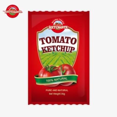 36g OEM Tomato Ketchup Sachet With Pure Natural China Factory Price