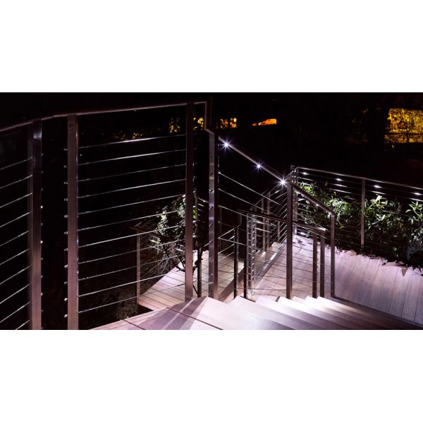 M25 Black Stainless Steel LED Hanrail light 1.5W 24VDC or 3VDC 500mA IP67 Wapterproof