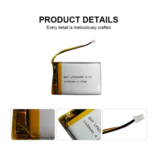 1100 мАч 1200 мАч литий-полимерная батарея 3.7в Липо батарея