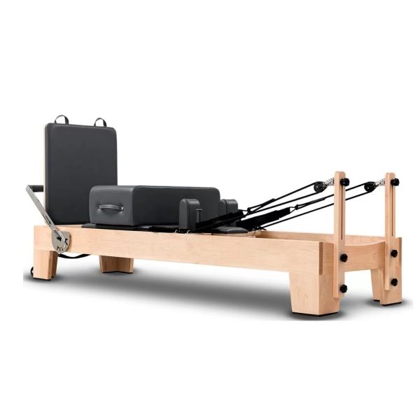 Maple Wood Pilates Reformer U+PL001S with Reinforced Frame Construction