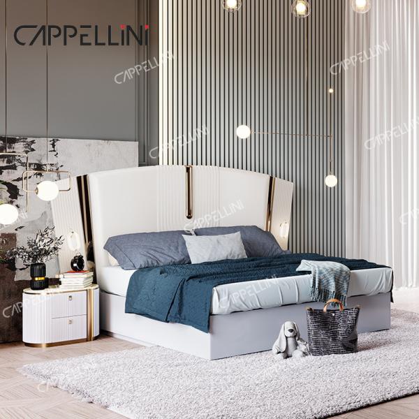 Modern Villa White Wooden King Size Bed Bedroom Sets Home Double Queen Luxury Wood Full Bedroom Furniture Set