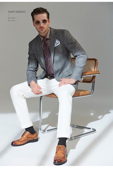 1000 Cotton Thicken Mens Formal Suits One Button Slim Fit Sport Coat Woolen Jacket For Winter Business Daily Blazer Men
